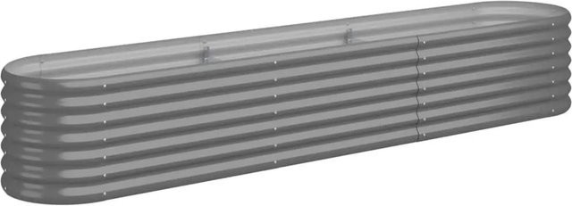 vidaXL Hochbeet aus verzinktem Stahl in Grau, B/T/H: 224 x 40 x 36 cm - Bild 1