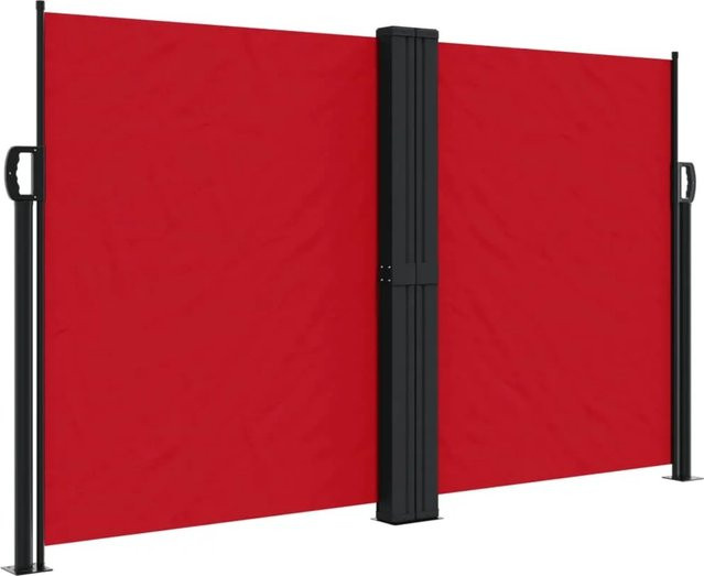 Furnicato Seitenmarkise ausziehbar aus Polyester in Rot, B/H: 1200 x 140 cm - Bild 1