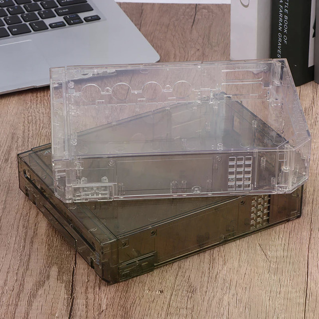 Transparentes Retro Gehäuse mit Tasten für deine Wii Spielkonsole in Schwarz - Bild 1