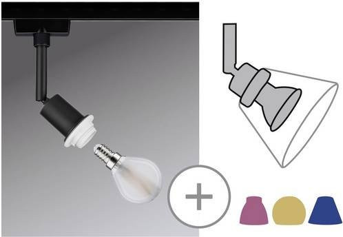 Paulmann URail Hochvolt-Schienensystem Spot E14 Schwarz Matt B: 4,4 cm, H: 16,3 cm, T: 4,4 cm - Bild 1
