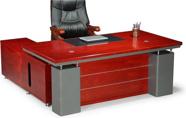 Jet-Line Chef Schreibtisch Edison in Kirsch mit 2 Sideboards rechtsseitig B/T/H: 200 x 100 x 76 cm - Bild 3