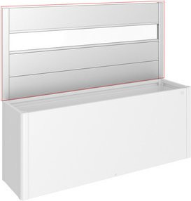 Biohort Sichtschutzelement DaVinci aus Metall und Acrylglas in Grau, H x B: 91 x 201 cm - Bild 1