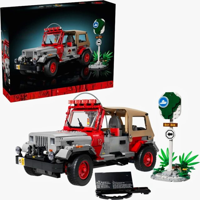 angelroyal Dinosaurier Park Jeep Wrangler Auto Modell Baustein, 1924 Teile - Bild 1