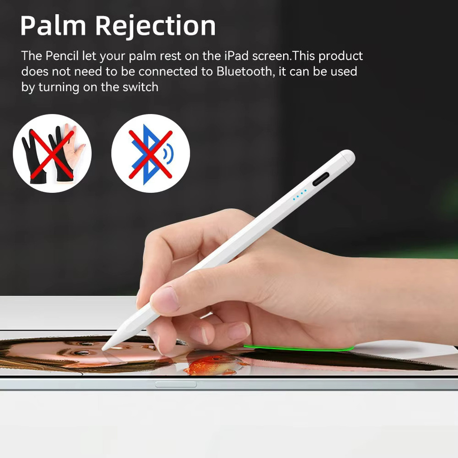Apple Stylus Pen mit Palm Rejection für iPad Air M2, Pro 13, Pro 12,9 und iPad 10. Generation in Weiß - Bild 3