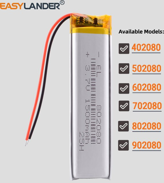Easylander Lithium-Polymer-LiPo-Akku, 3,7 V, 1000 mAh, Silber - Bild 1