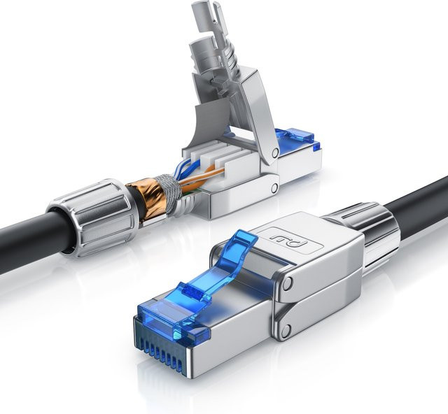 Primewire Patchkabel CAT 8 Ethernet LAN Kabel, 40 Gbit/s, S/FTP PIMF Schirmung, Schwarz, 25 m - Bild 1