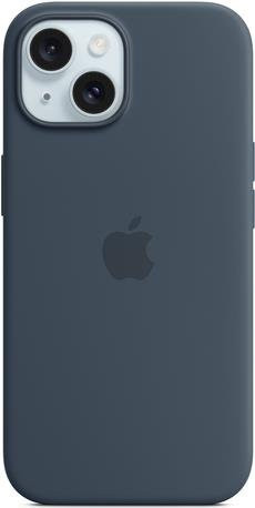 Apple Silikon Schutzhülle für iPhone 15 kompatibel mit MagSafe in Storm Blue (MXPF3ZM/A) - Bild 1