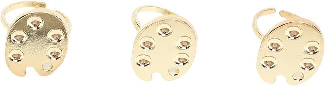 CosyHome Nail Art Palette Fingerringe, beige, 3 Stück - Bild 1