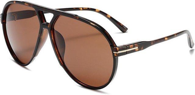 SHAUNA Sonnenbrille Oversize Piloten, Kunststoff, braun, Unisex - Bild 1