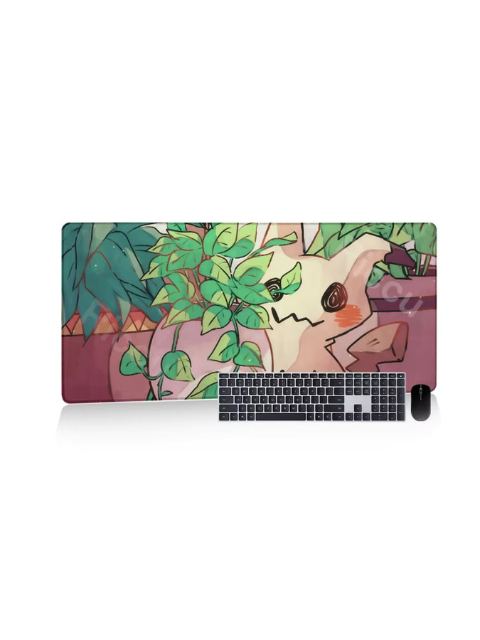 Potdemiel Gaming-Mauspad XXL mit Pokemon Mimikyu Motiv, Multicolour Tastaturunterlage für Gamer und E-Sports - Bild 3
