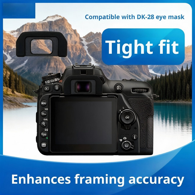 Nikon DK-28 Augenmuschel aus weichem Gummi in Schwarz als Ersatz für die Nikon D7500 DSLR Kamera - Bild 1
