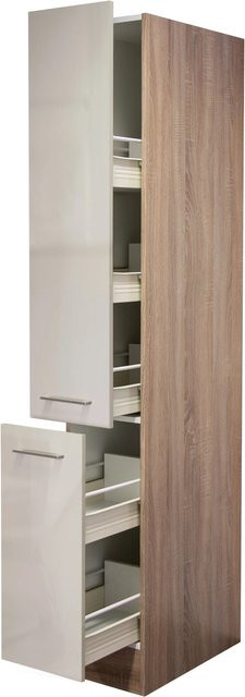 Flex-Well Apothekerhochschrank Nepal in Kaschmir Glanz und Sonoma Eiche, Breite: 30 cm, Höhe: 200 cm, Tiefe: 57 cm - Bild 1