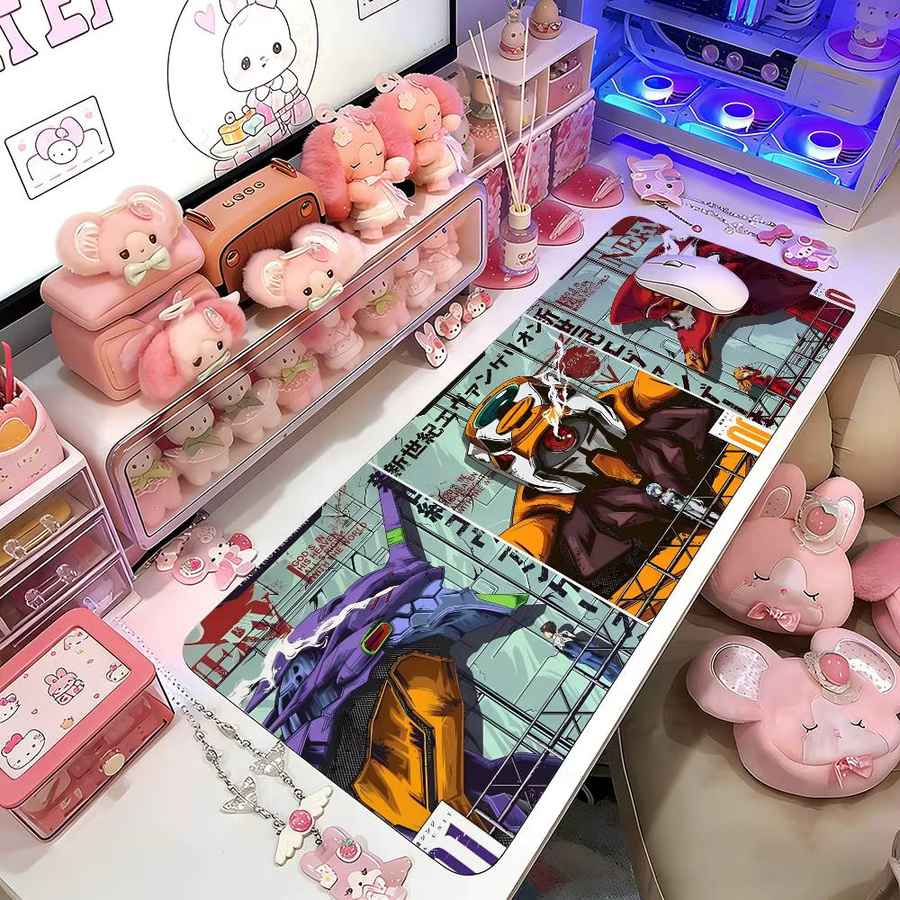 E-Evangelions EVA Mauspad Multicolour Schreibtischunterlage für PC und Laptop - Bild 5