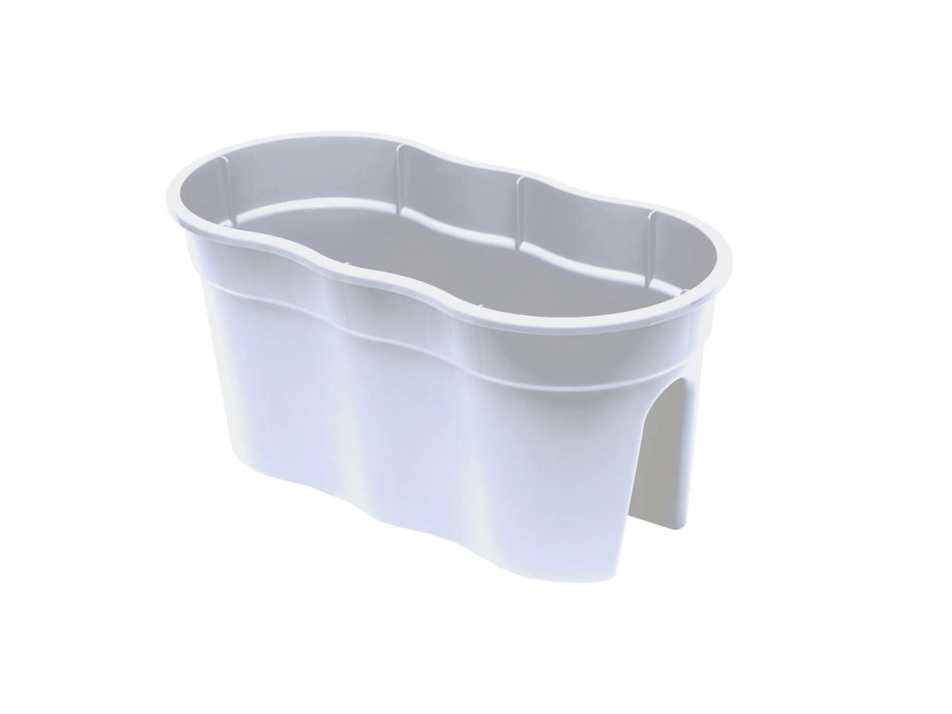 KHW Balkonkasten Flowerclip XL 2er Set Weiß - Bild 3
