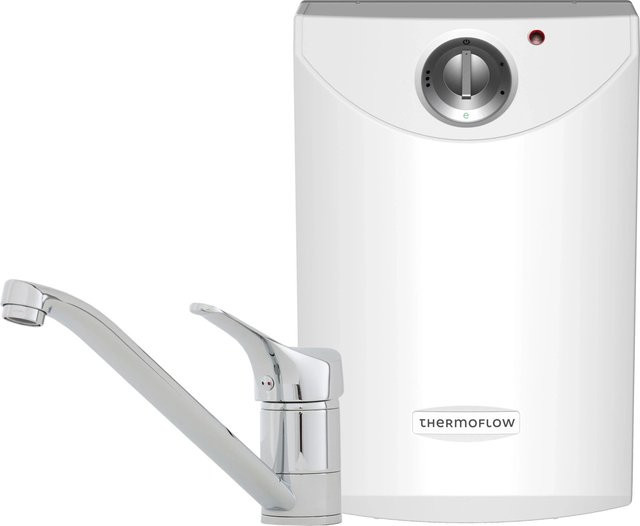 Thermoflow Untertischsspeicher mit Niederdruckarmatur QMIX700, 10 Liter, Weiß - Bild 1