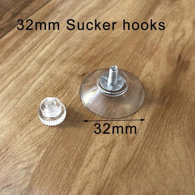 Pulse Steps Saugknapfhaken mit Schraubmutter, transparent, Durchmesser: 40 mm - Bild 1