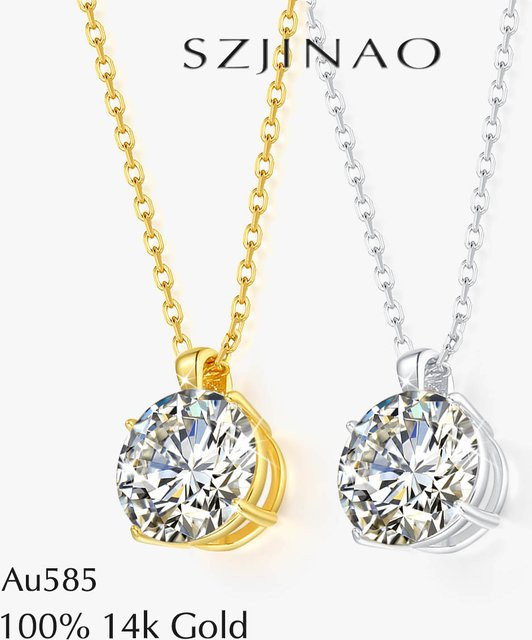 szjinao Halskette, 585 Gold, Diamant, Brillant, Damen - Bild 1