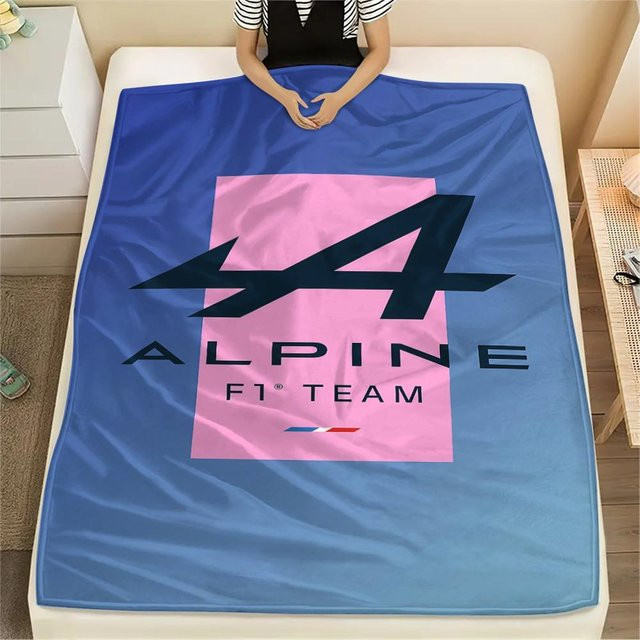 Alpine F1 Flanell Decke in Blau, B/B: 130 x 150 cm - Bild 1