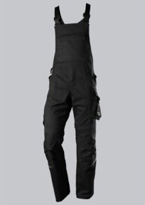BP Latzhose mit Kniepolstertaschen und Reflexstreifen in Schwarz, Größe 60 - Bild 1