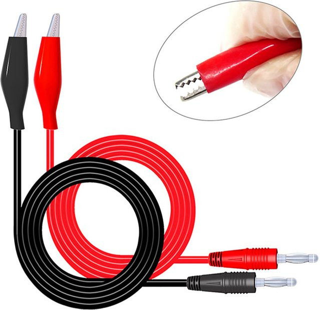 Multimeter Testkabel Set mit Krokodilklemmen und Bananensteckern für präzise Messungen - Bild 1