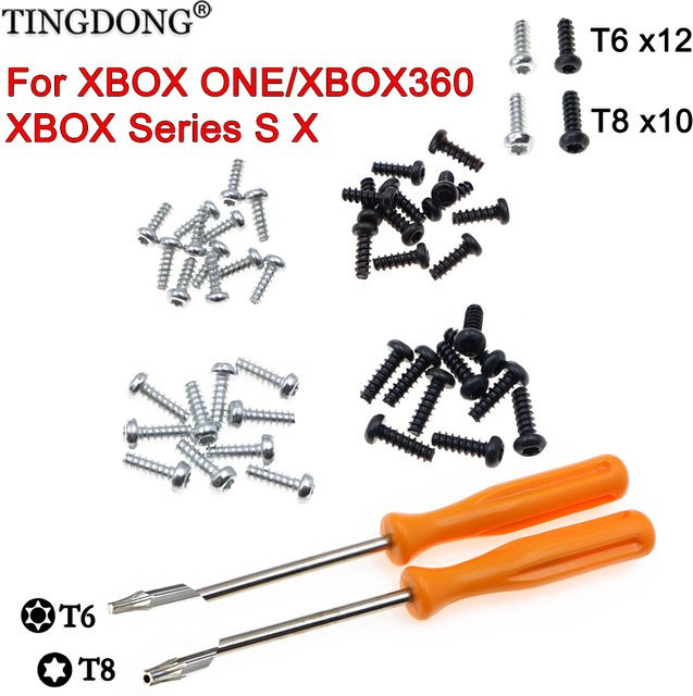 TingDong Installationskit mit 9mm T8 und 7mm T6 Schrauben für XBOX ONE, XBOX360 sowie XBOX Series S und X, Farbe: Silber - Bild 1