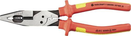 TOOLCRAFT VDE Elektro-Installationszange aus Chrom-Vanadium-Stahl in Rot für 1,5 bis 5,26 mm² - Bild 1