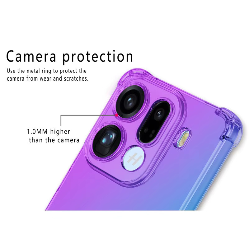 Stoßfeste TPU-Schutzhülle mit Farbverlauf für dein OPPO Find X9 Pro in Transparent - Bild 4