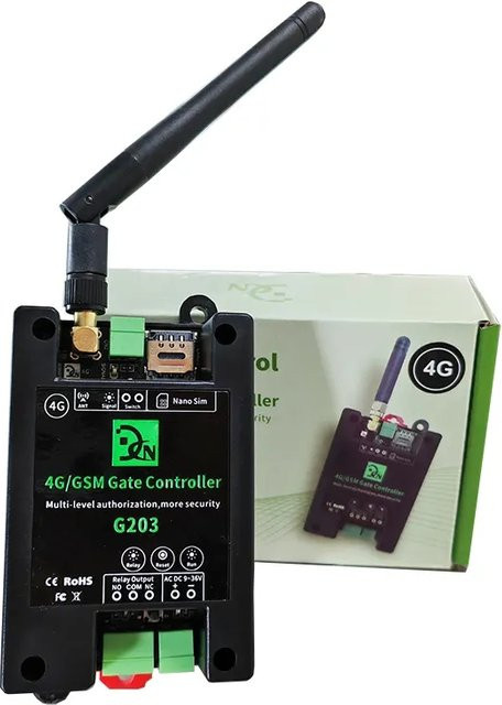 HAMBERS G203 LTE 4G und Wifi Fernzugangscontroller mit GSM Relaisschalter für Toröffner in Schwarz - Bild 1