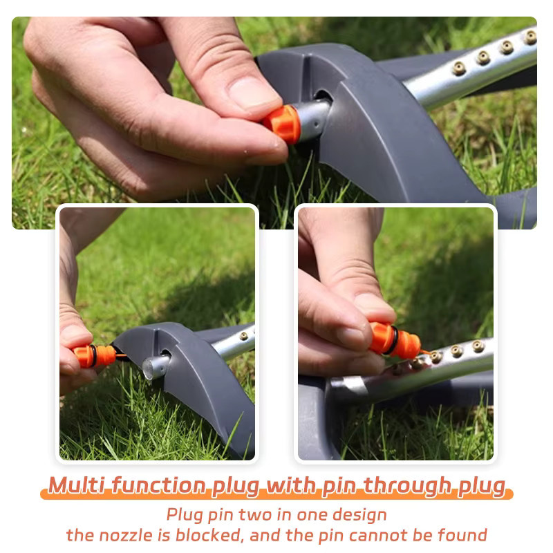 YTYIN Automatischer oszillierender Rasensprinkler mit 19 Löchern und 4 Bewässerungsmodi für Garten und Landwirtschaft - Bild 2