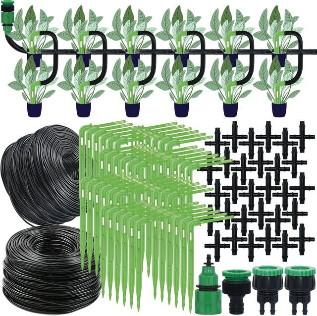 KESLA Automatisches Garten-Tropfbewässerungsset mit 4-Wege-System und Schläuchen für Topfpflanzen, Gemüse, Bonsai und Gewächshäuser - Bild 1