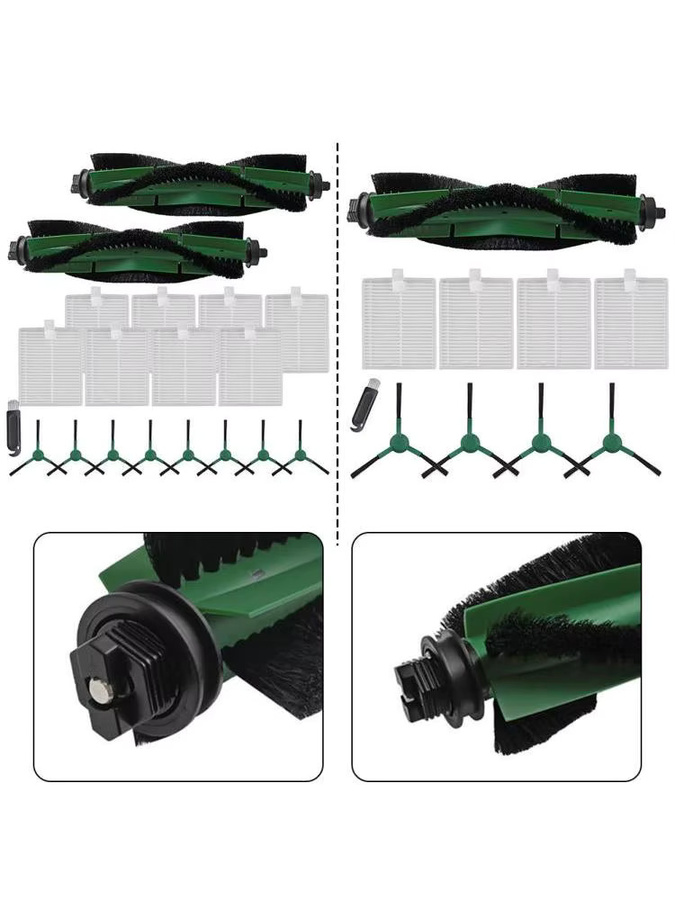 Vibratite Zubehör-Set für Roomba 105 und Combo Essential Y0140 mit Hauptbürste, Seitenbürsten und Filtern in Grün - Bild 3
