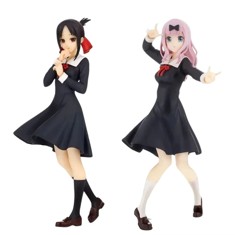 TAKARA TOMY Anime Figur Love is War Fujiwara Chika und Shinomiya Kaguya Sammelmodell in Schwarz, Höhe: 18 cm - Bild 4
