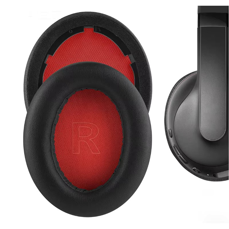 Anker Ersatz-Ohrpolster aus Protein-Leder für Soundcore Life Q10 Q20 Q30 Q35 Kopfhörer in Schwarz oder Rot - Bild 2
