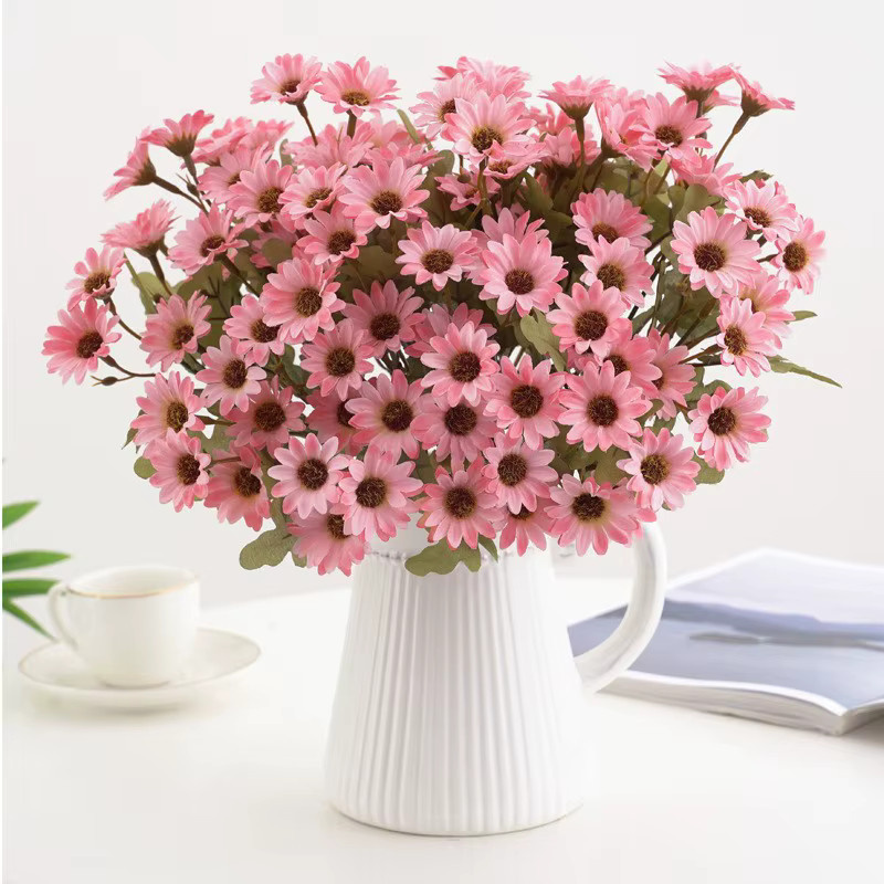ZQCY Künstliche Seiden-Gänseblümchen in Pink für Hochzeiten und Heimdekoration - Bild 1
