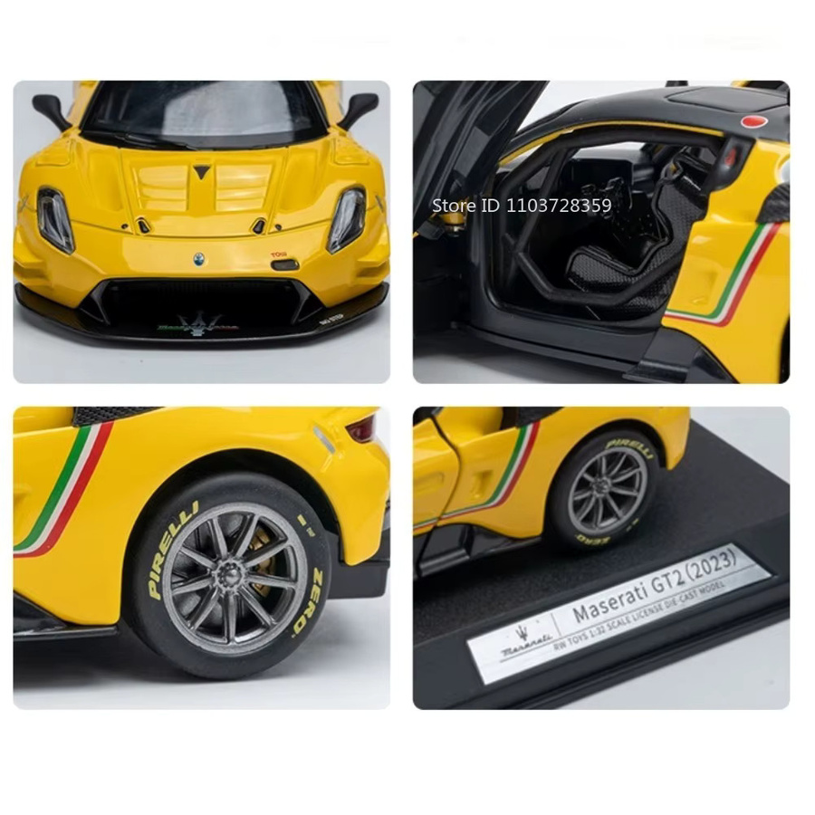 RMZ city GT2 Supersportwagen Spielzeugmodell, 1:32, Gelb, Metall, Gummi - Bild 3