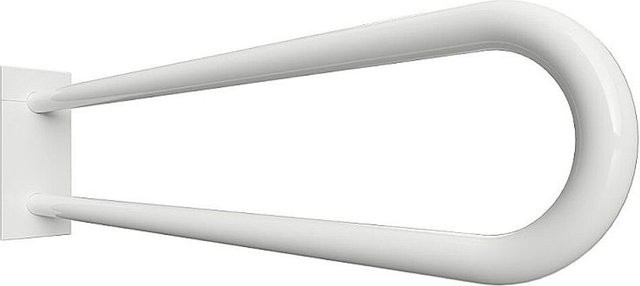 Brillantbad BELP Stützgriff in U-Form aus Stahl in Weiß Matt mit Abdeckung, B/T/H: 10,3 x 25,3 x 82,9 cm, 120 kg Traglast für Bad und WC - Bild 1