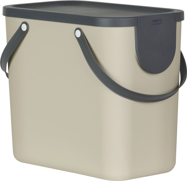 Rotho Müllsystem Albula Recycling Mülleimer Cappuccino Beige B/H/T: 23,5 x 40 x 34 cm - Bild 1