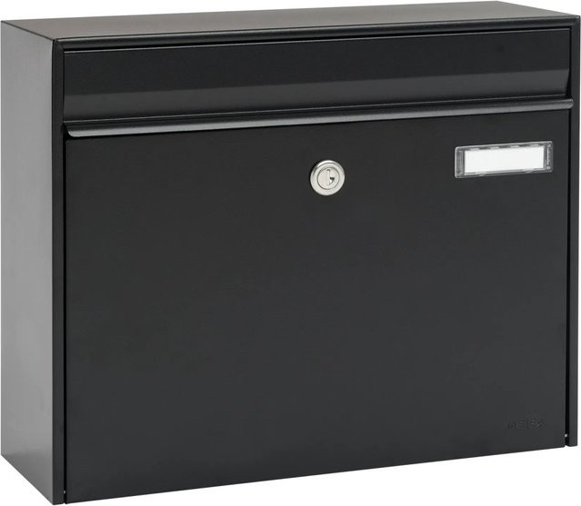 MEFA Briefkasten Vals in Schwarz, B: 38 cm, H: 31 cm, T: 14,5 cm - Bild 1