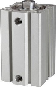Riegler Kurzhubzylinder ACQ doppeltwirkend in Silber, Kolbendurchmesser: 50 mm, Hub: 20 mm, Anschluss: G 1/4 - Bild 1