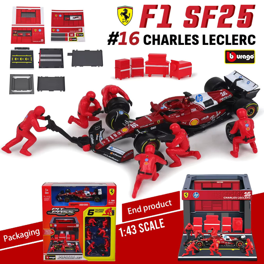 Bburago Ferrari SF25, Modellauto, 1:43, Metall, Rot - Bild 2