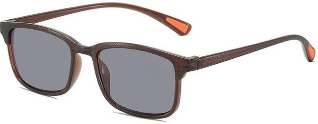 NAPAGE Lesebrille, quadratisch, Vollrand, Kunststoff, Unisex, grau, braun - Bild 1