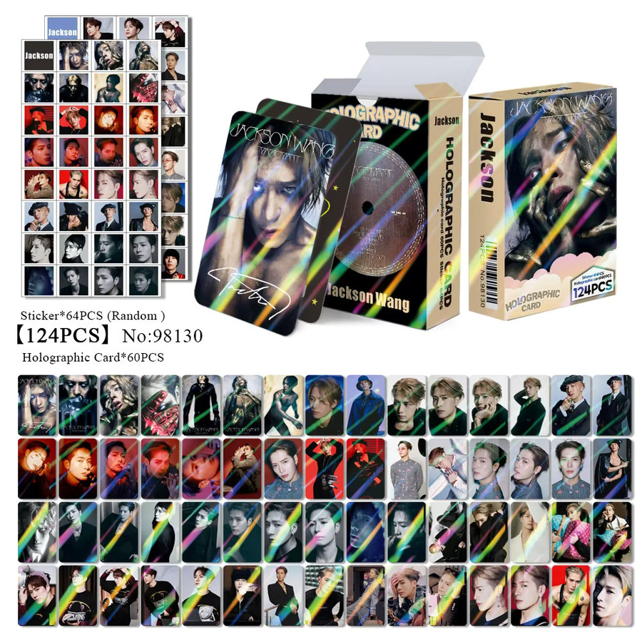 Jackson Wang MAGICMAN 2 Album Set mit 124 Stück holografischen Lernkarten und Bonus-Aufklebern in Multicolour - Bild 2