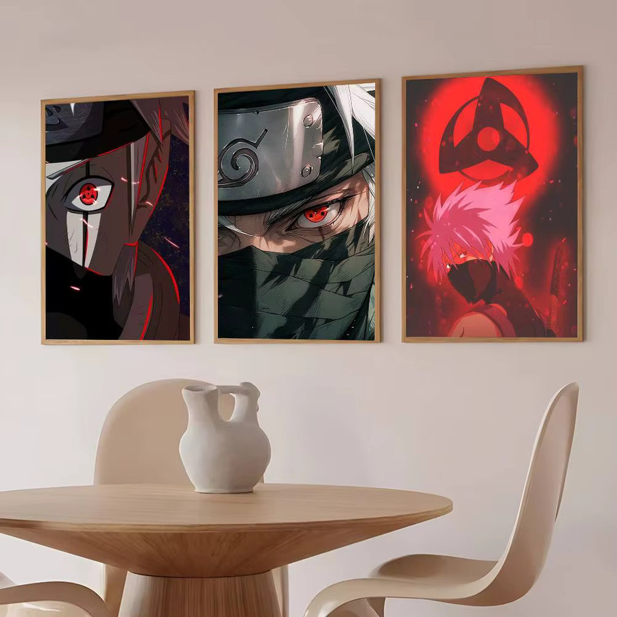 Selbstklebendes Wandkunst-Poster aus Leinwand mit Naruto Hatake Kakashi Motiv in Mehrfarben - Bild 4