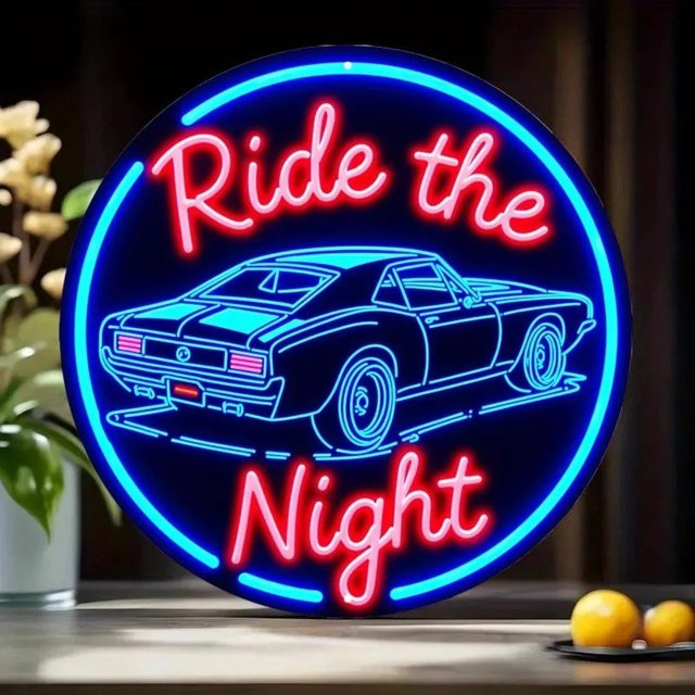 CIFBUY Vintage Muscle Car Metallschild als Retro Wandkunst für Garage und Männerhöhle, quadratisch, B/H: 20 x 20 cm - Bild 1