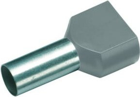 CIMCO Isolierte Twin-Aderendhülse 2x10mm² x 14mm rot/grau aus Messing - Bild 1