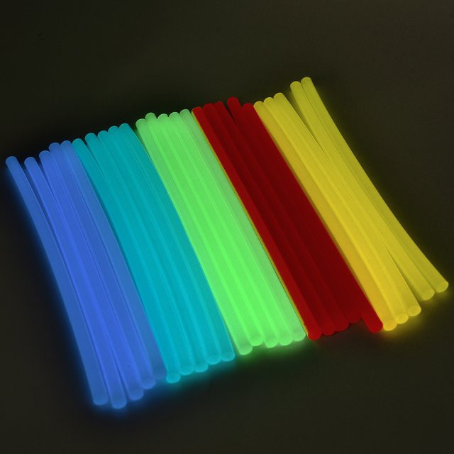 5 Stück leuchtende Heißklebesticks aus transluzentem Siegelwachs für DIY Siegelstempel, Mehrfarbig, B/D: 7 x 200 mm - Bild 1