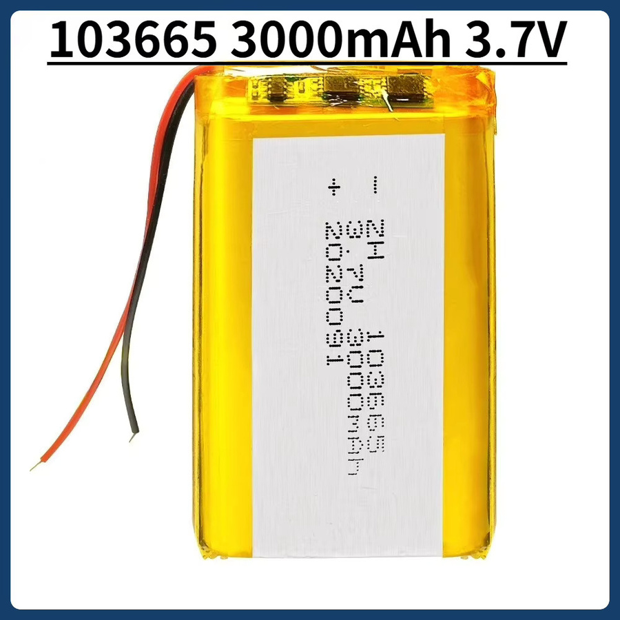 Robinella Wiederaufladbare Polymer-Lithium-Batterie 3000 mAh 3,7 V für LED-Licht, Bluetooth-Lautsprecher, Kamera und GPS-Fahrrekorder - Bild 2