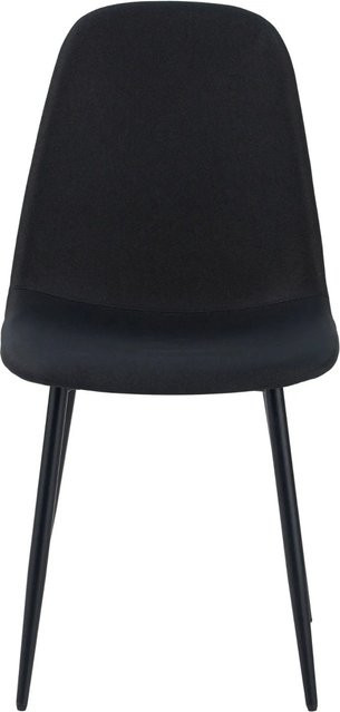 Albatros Esszimmerstühle BARI 4er Set Schwarz mit Stoffbezug und Metall-Gestell im Vintage Design - Bild 1