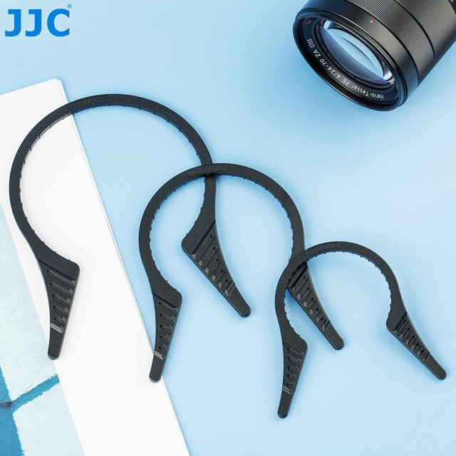 JJC Kamera-Objektivfilter-Schraubenschlüssel-Set zur Demontage von CPL UV ND Filtern in Schwarz, passend für 37-52mm, 55-72mm und 77-95mm - Bild 1