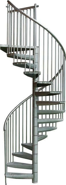 Minka Spindeltreppe Rondo Zink Plus in Silber/Grau für eine Geschosshöhe bis 300 cm - Bild 1